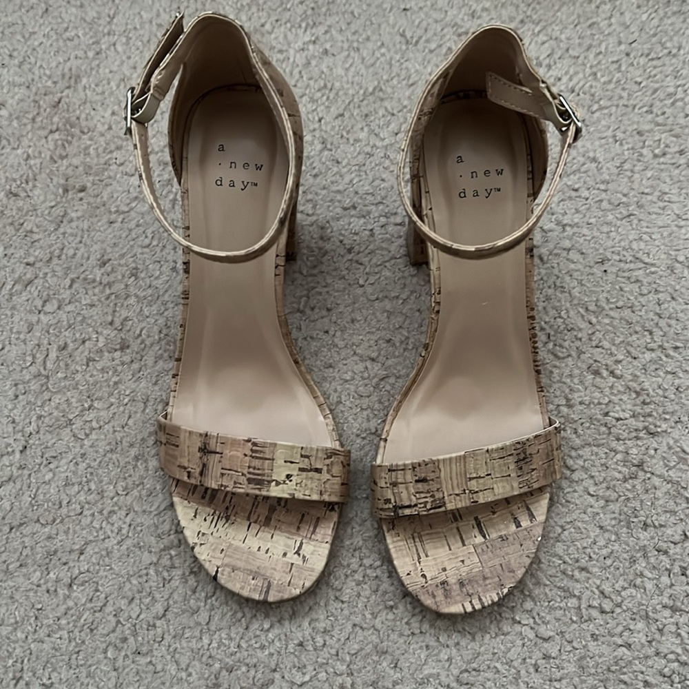 Cork Chunky Heel sandals